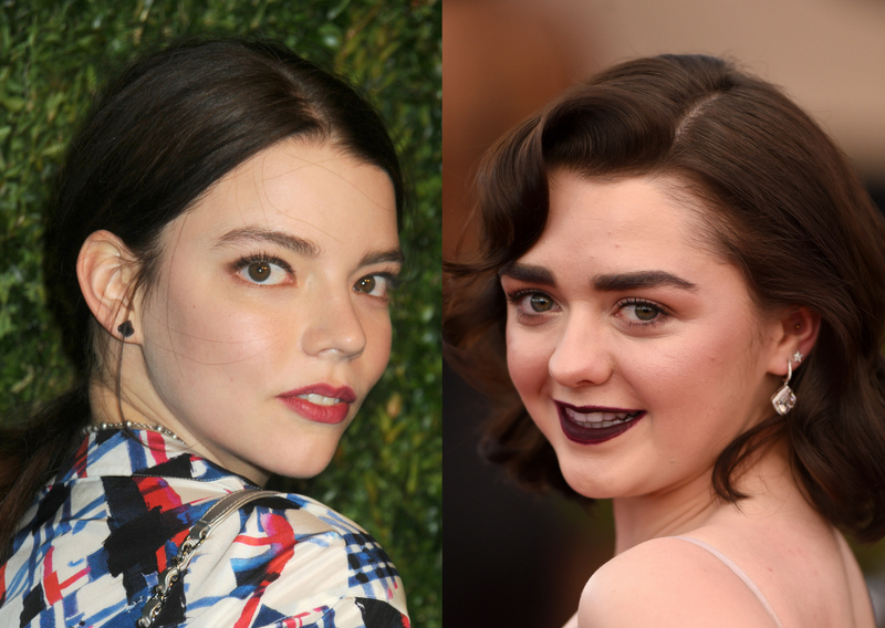 Anya Taylor-Joy au dîner Chanel du festival du film de Tribeca à New York, le 18 avril 2016 / Maisie Williams au 23e Annual Screen Actors Guild Awards à Los Angeles, le 29 janvier 2017.