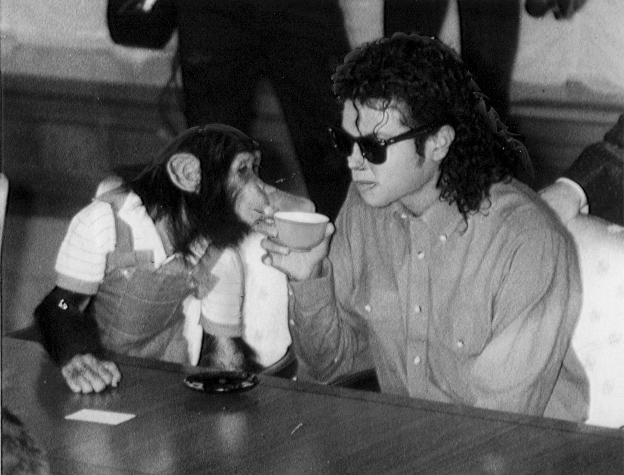 Michael Jackson et son chimpanzé Bubbles