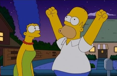 Marge et Homer Simpson dans la série culte à succès Les Simpson