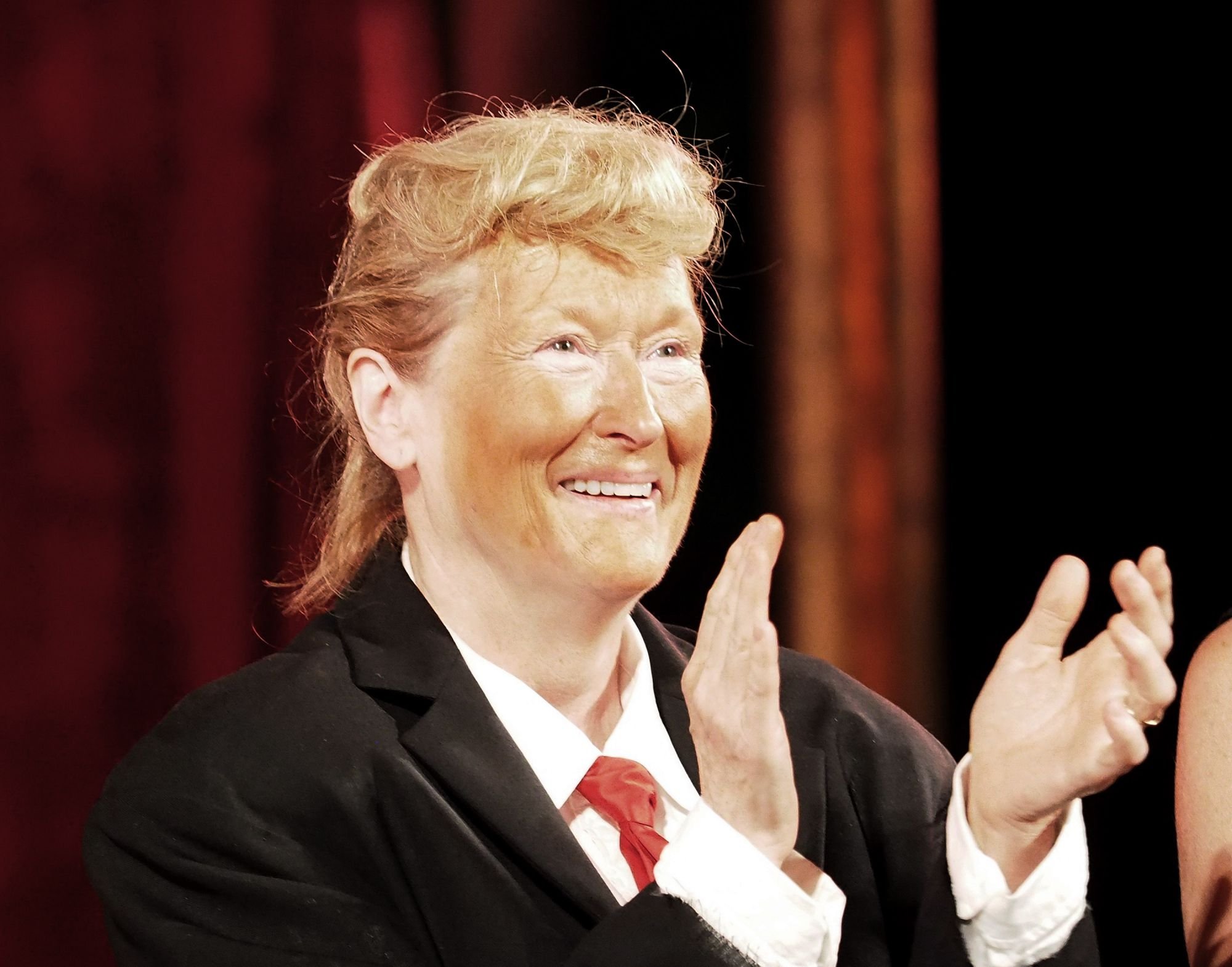 Meryl Streep grimée en Donald Trump lors d'un festival de théâtre se déroulant à New York