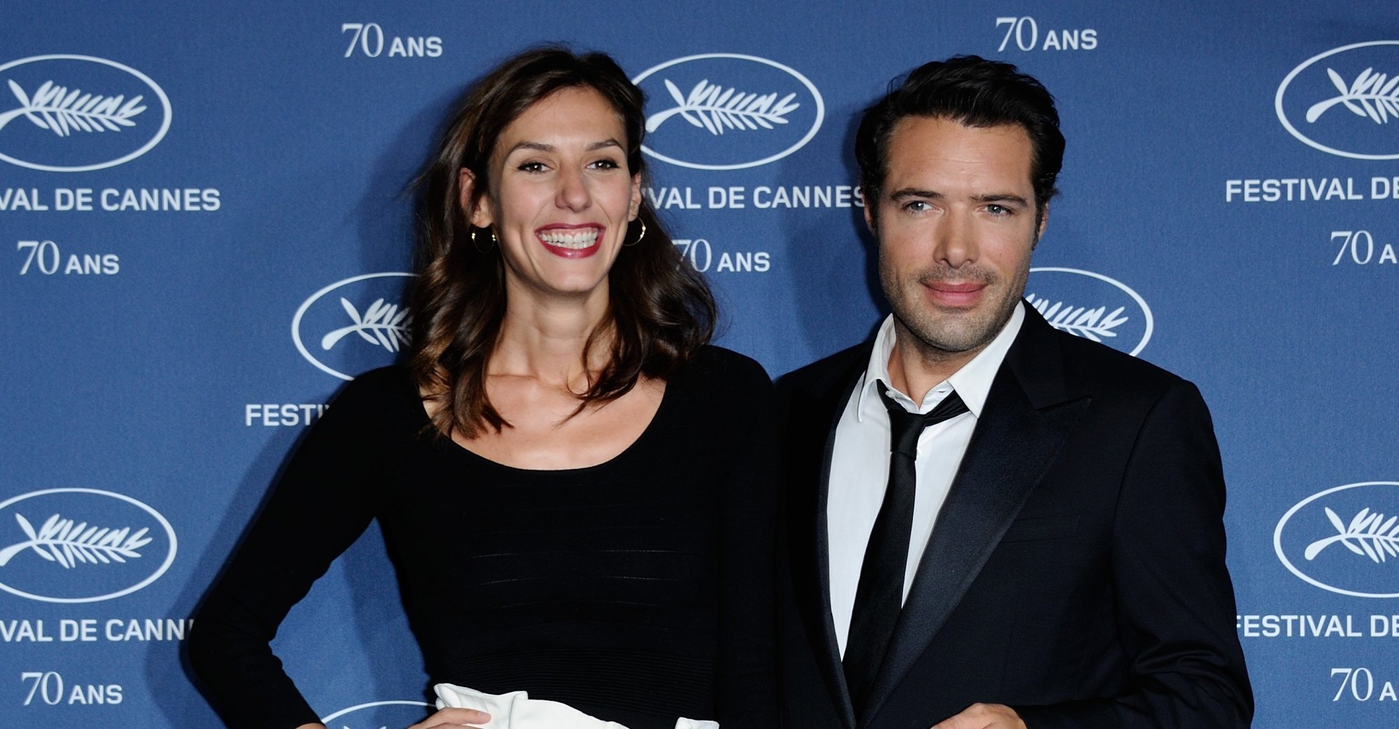 Doria Tillier et Nicolas Bedos lors de la soirée pour le 70e anniversaire du Festival de Cannes à Paris, le 20 septembre 2016.