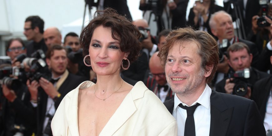 Jeanne Balibar et Mathieu Amalric lors du 70e Festival International du Film de Cannes, le 18 mai 2017.
