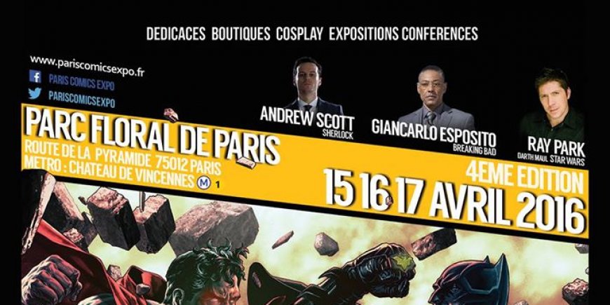 Affiche de l'édition 2016 de Paris Comics Expo.