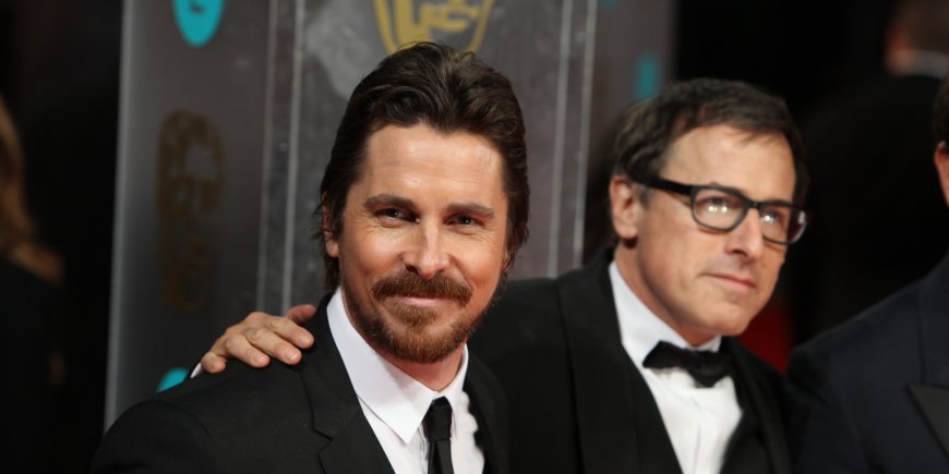 Christian Bale et David O. Russell à la cérémonie des Bafta Awards à Londres, le 16 février 2014.