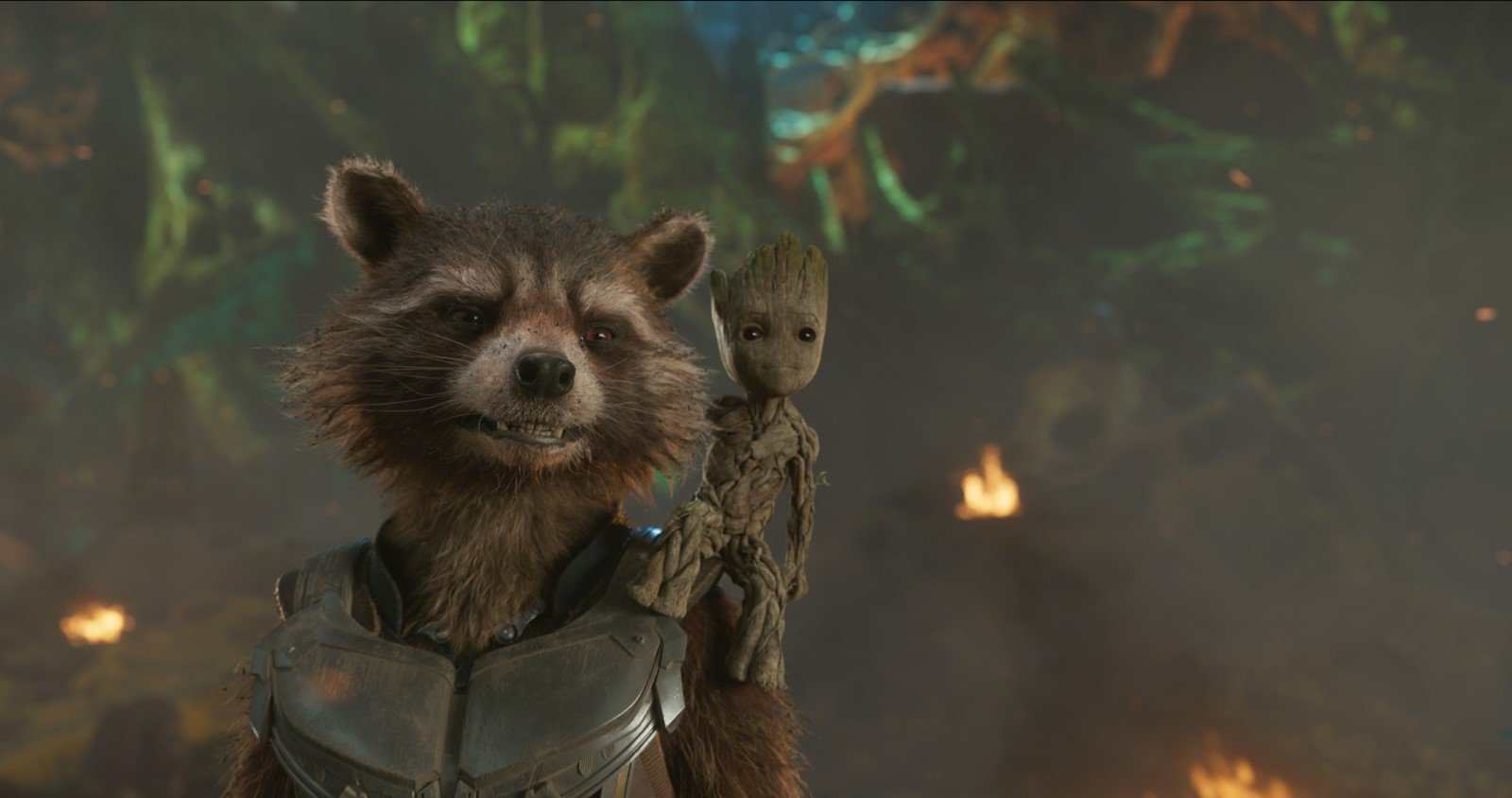 Rocket et Baby Groot dans 