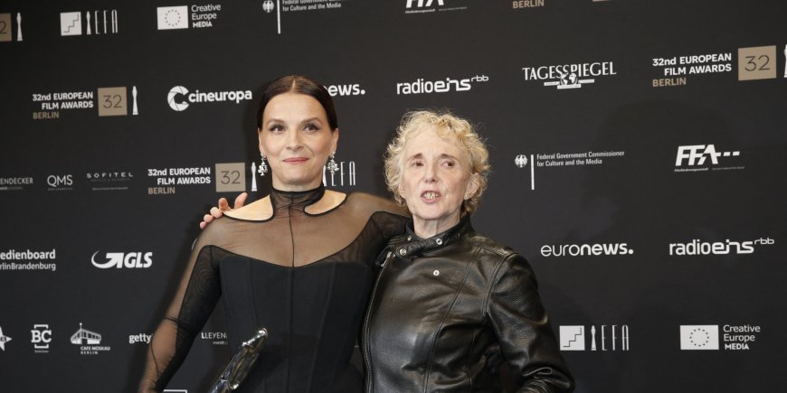 Juliette Binoche et Claire Denis à l'European Film Awards 2019 à Berlin, le 7 décembre 2019.