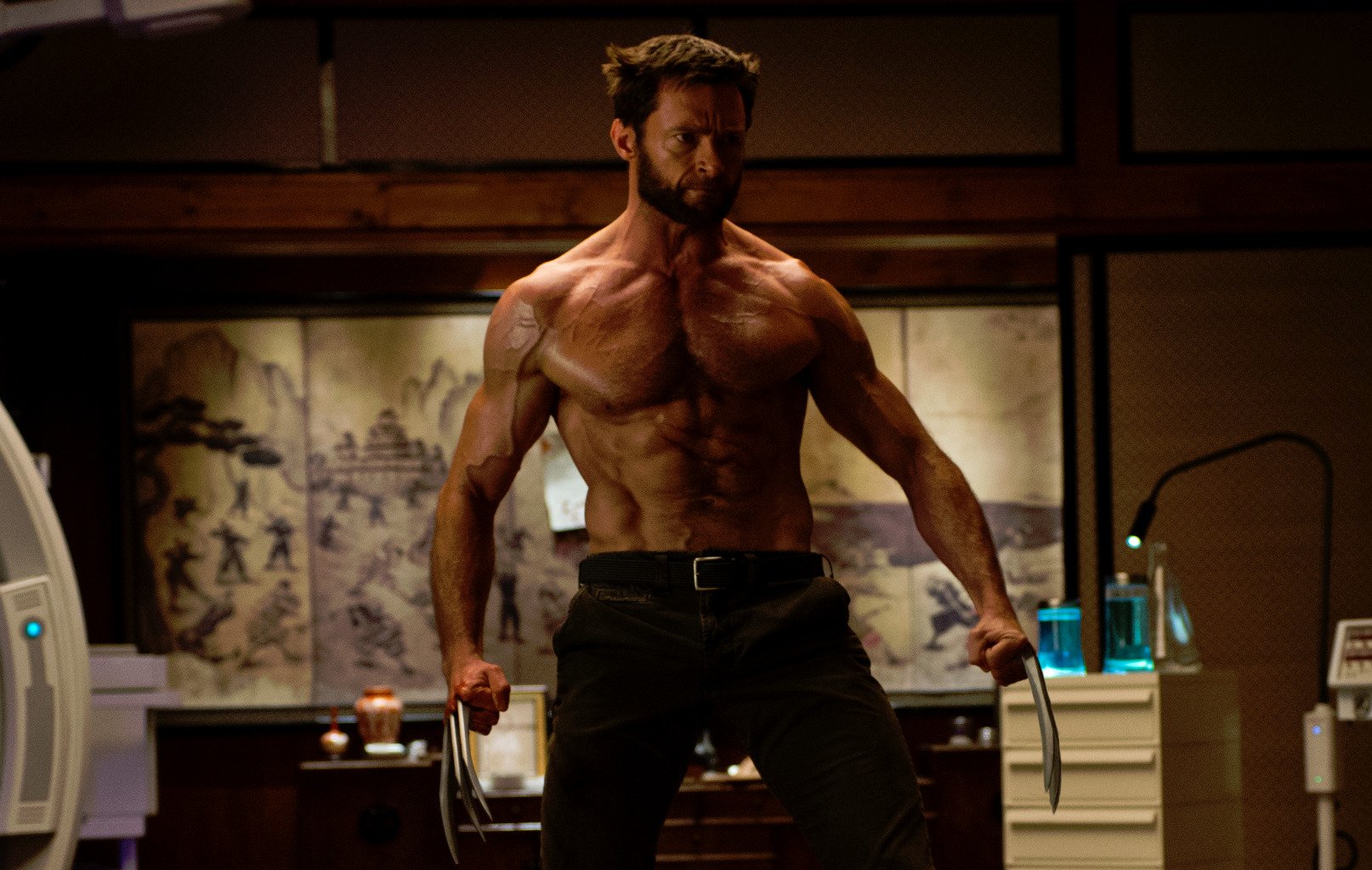 Hugh Jackman dans[ITALIC] Wolverine : le combat de l'immortel.[/ITALIC]