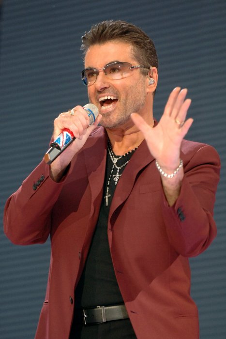 George Michael en concert à Wembley, à Londres, le 9 juin 2007.