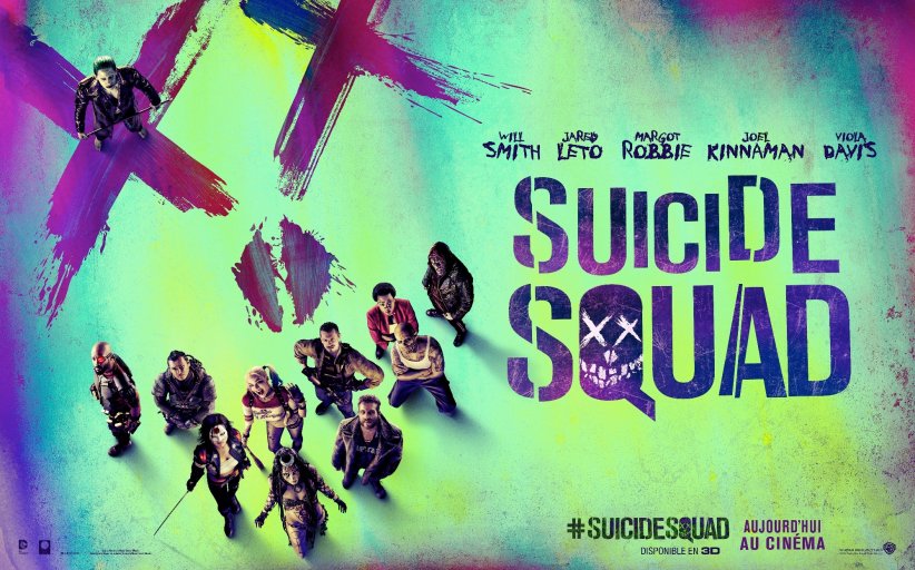 Affiche du film Suicide Squad, en salle le mercredi 3 août 2016.