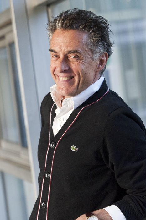 Gérard Holtz,en marge du Téléthon 2014 à Paris, le 13 novembre 2014.