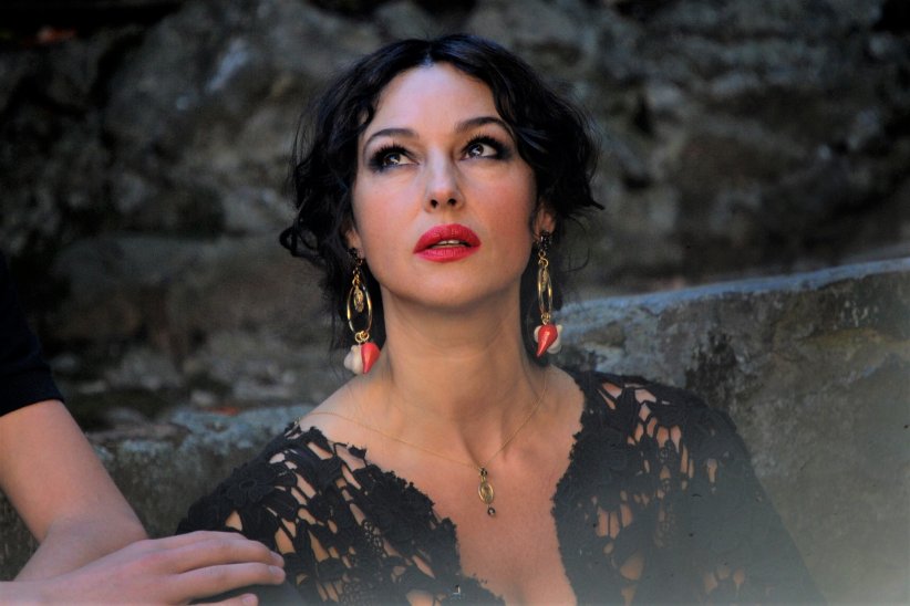 Monica Bellucci lors du tournage d'une campagne publicitaire Dolce &amp; Gabbana en 2011.