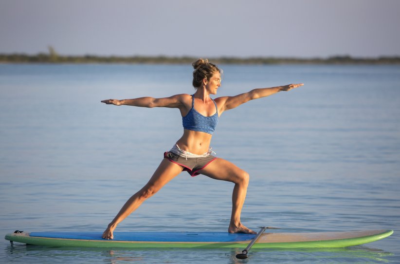 Le Sup yoga, sur l'eau