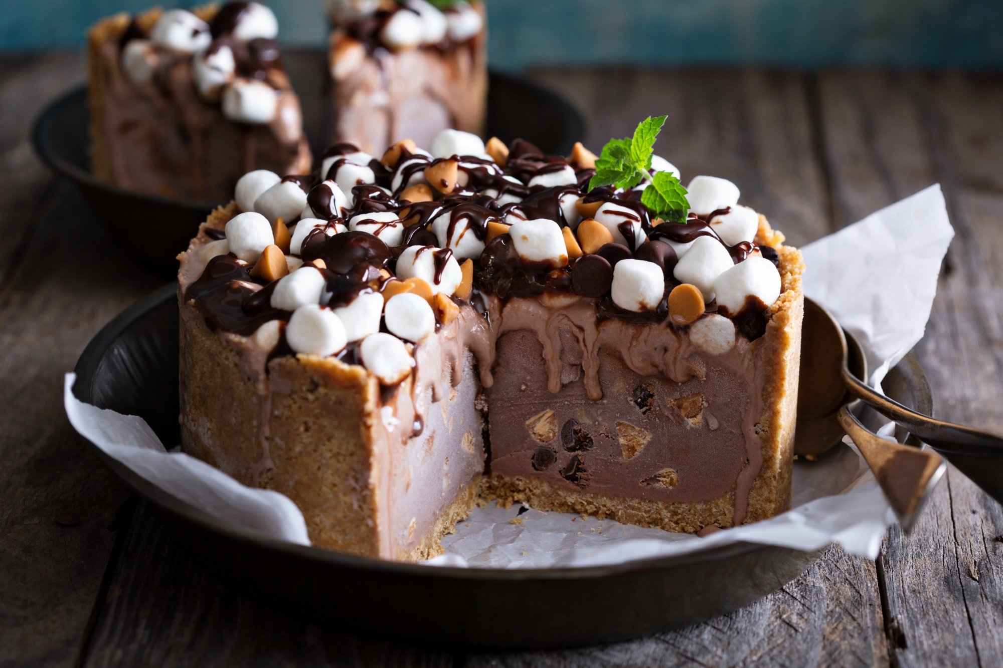 Ice Cream Cake Aux Marshmallows Ice Cream Cake Aux Marshmallows