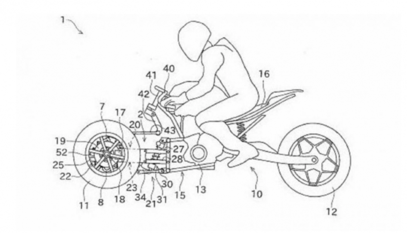 Nouveau brevet Kawasaki pour un engin à trois roues