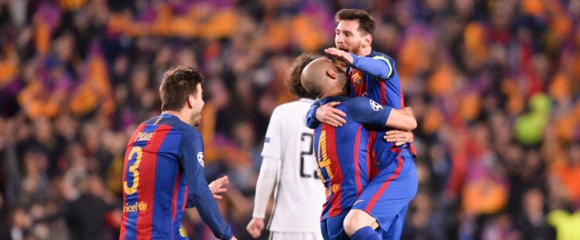 2017 : Huitièmes de finale retour (6-1 pour le Barça, à Barcelone)