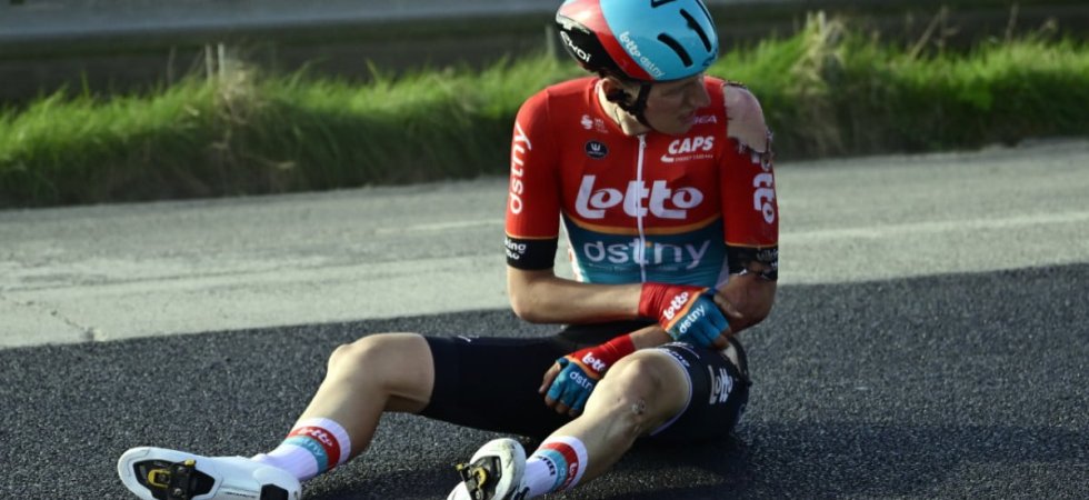 Ce coureur qui chute sur la ligne d'arrivée pour sa première victoire !
