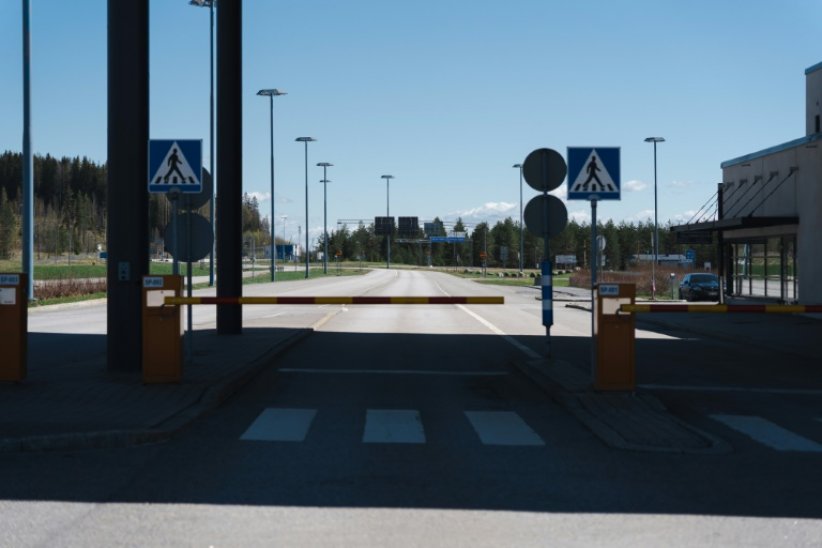 Un poste frontière entre la Finlande et la Russie, dans le sud-est de la Finlande), le 13 mai 2022