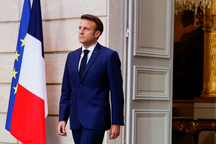 Le président français Emmanuel Macron au palais de l'Elysée à Paris, le 7 mai 2022