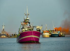 Pêche: l'entrée du port de Bayonne bloquée, avant deux journées "filière morte"